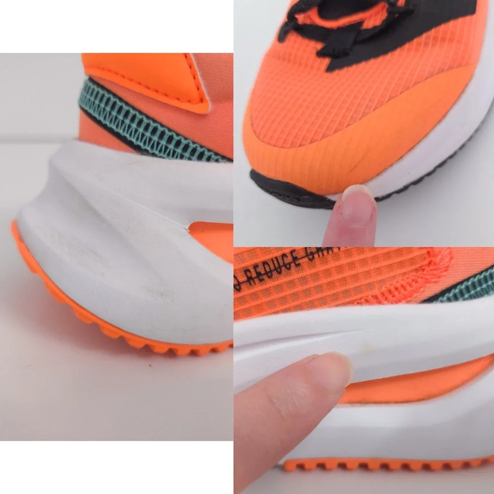 Adidas Neo FluidFlash Neon Orange & Black Cloudform Sneakers- Men's 4.5